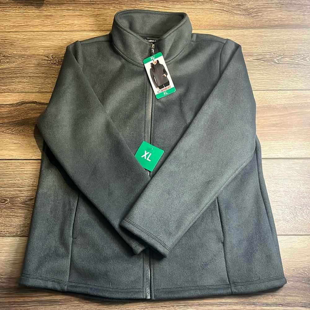 32* Brushed Faux Wool Full Zip Jacket